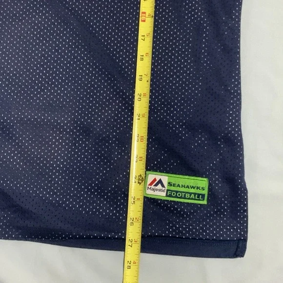 Majestic SEATTLE SEAHAWKS Team Blue NFL FOOTBALL T-SHIRT Lady Fan Women's XL - Picture 10 of 10